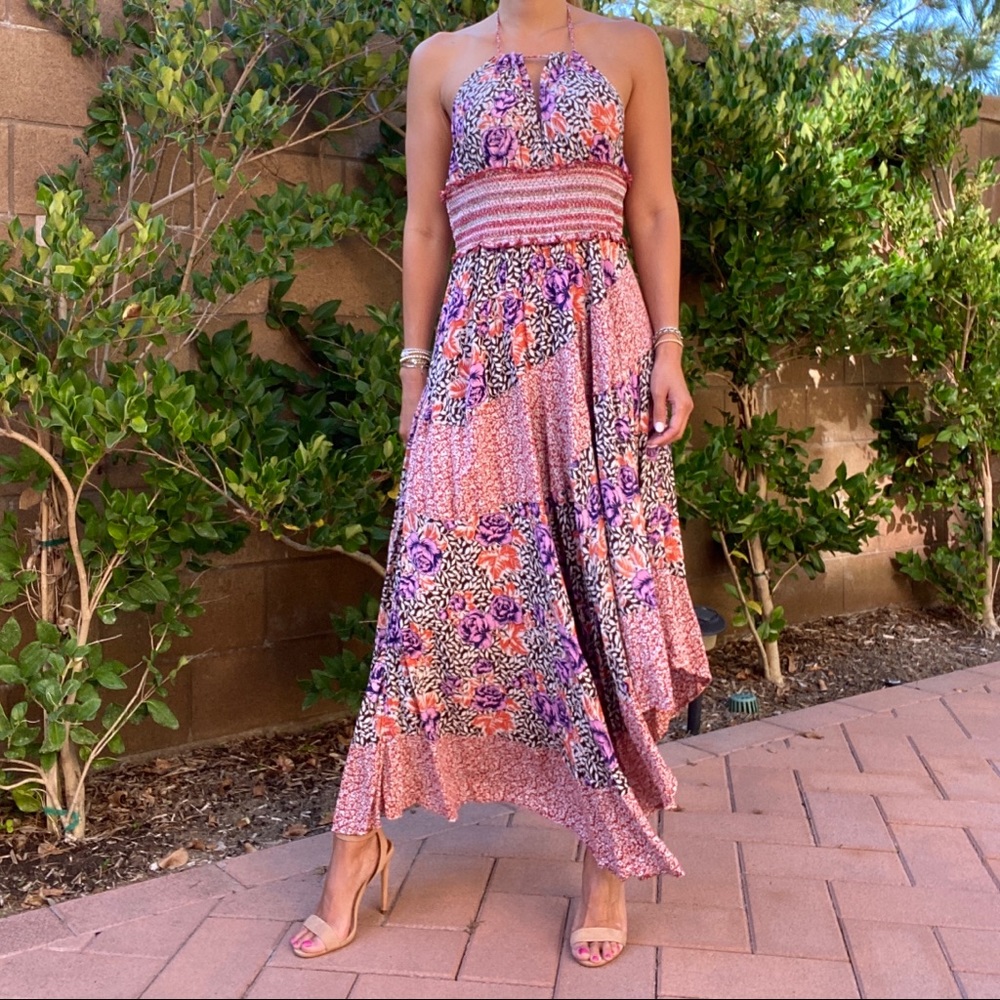 Free People Asymmetrical Halter Dress